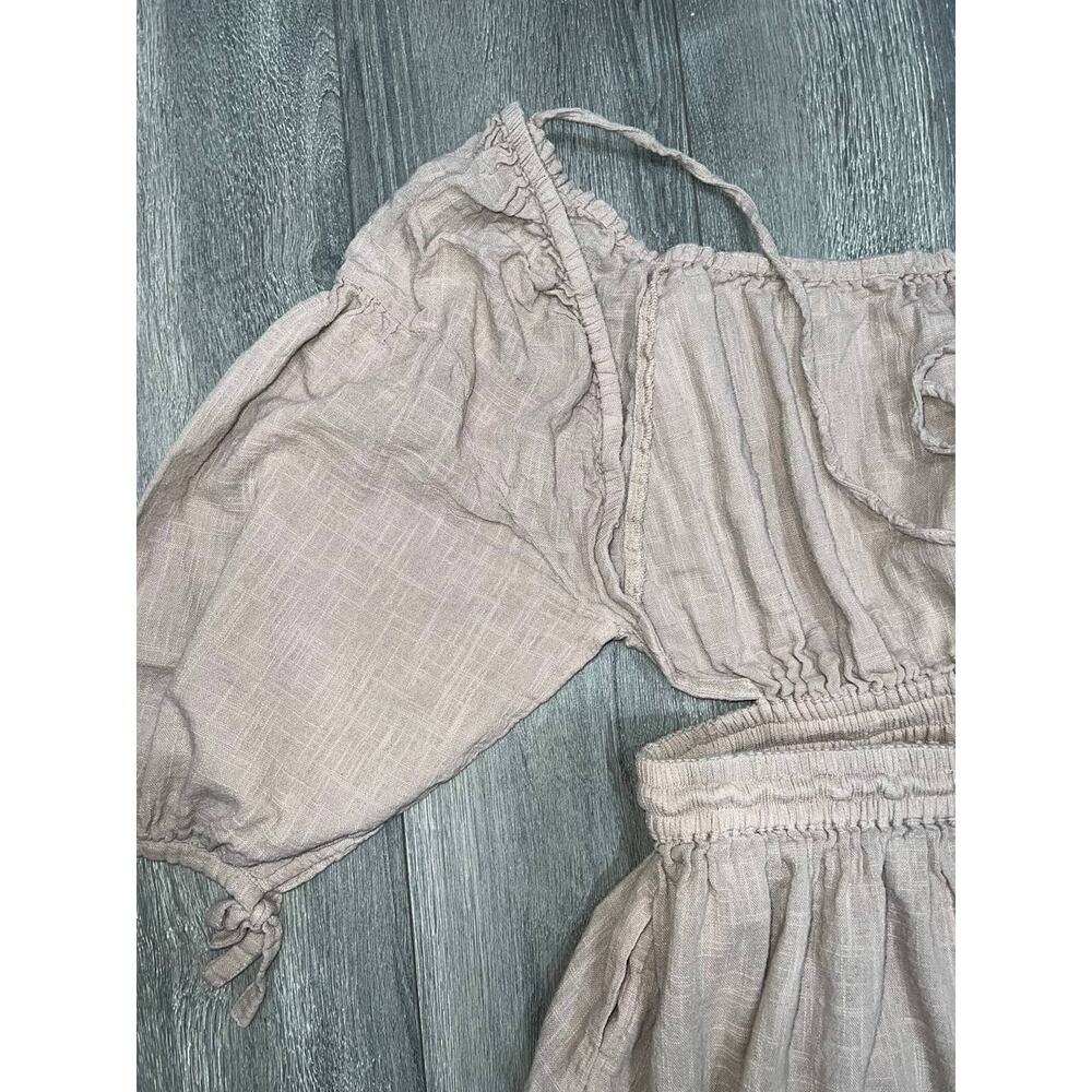 Free People Ibiza Sun FREE-EST Dress Maxi Taupe Size Medium A003590 - Picture 8 of 12